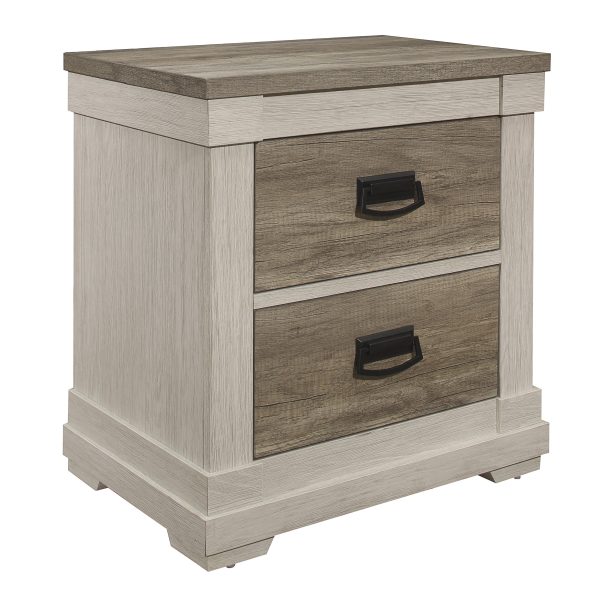 Arcadia White Weathered Gray Nightstand For Cheap