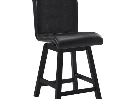 Hillshaw Espresso Swivel Counter Height Chair, Set of 2 For Sale