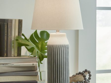 Afener Blue Beige Table Lamp Fashion