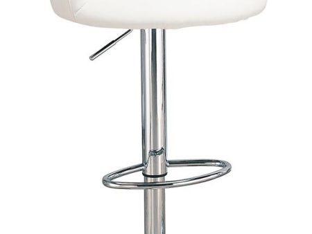 Barraza White Chrome 29  Adjustable Height Bar Stool Fashion