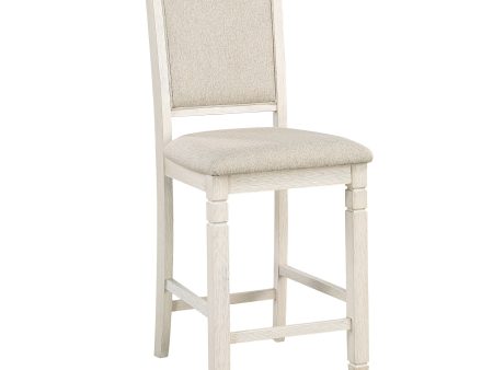 Asher Antique White Counter Height Chair, Set of 2 Online now