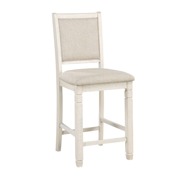 Asher Antique White Counter Height Chair, Set of 2 Online now