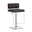 Alameda Chrome Black Adjustable Bar Stool For Cheap