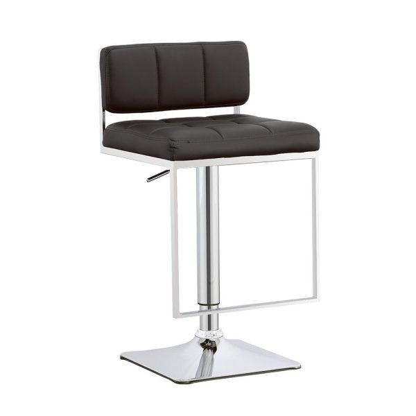 Alameda Chrome Black Adjustable Bar Stool For Cheap