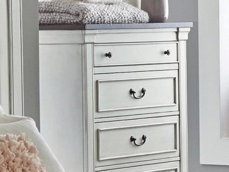 Hillcrest Dark Rum White 5-Drawer Chest Hot on Sale