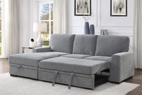 Morelia Gray LAF Storage Sleeper Sofa Chaise Sale