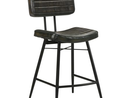 Partridge Upholstered Counter Height Stools with Footrest, Set of 2 For Cheap