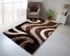 3D Shaggy Brown 5X7 Area Rug Supply