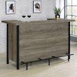 Bellemore Gray Driftwood Black Bar Unit with Footrest For Sale