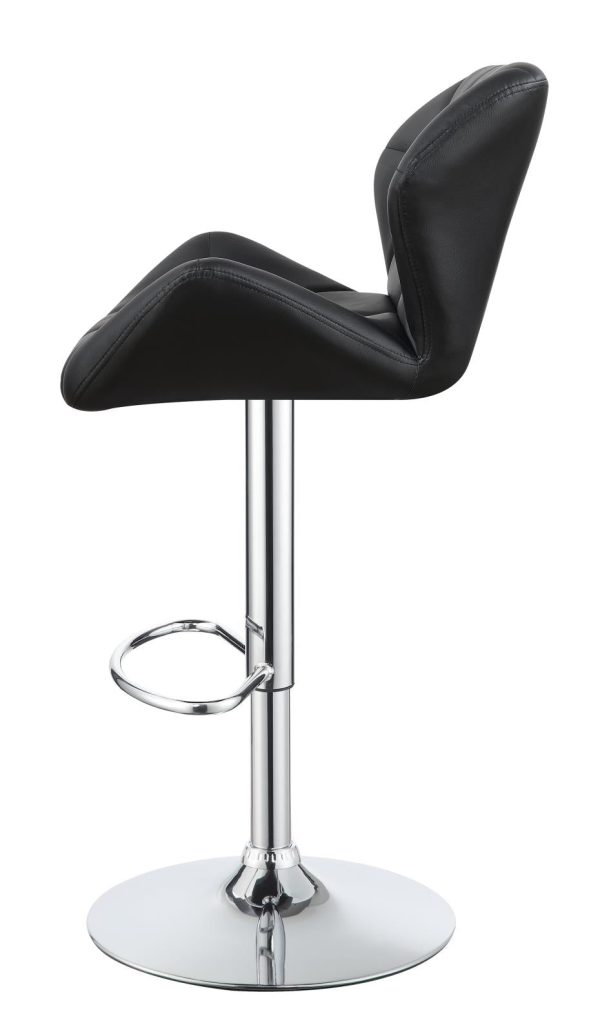 Berrington Chrome Black Adjustable Bar Stools, Set of 2 Online Sale