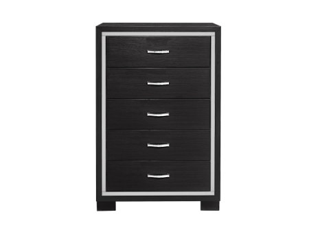 Bellante Melamine Black Chest Hot on Sale