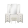 Allura White Vanity Dresser with Mirror For Discount