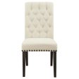 Alana Beige Smokey Black Upholstered Side Chairs, Set of 2 Fashion