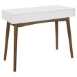 Bradenton White Walnut 1-Drawer Writing Desk Fashion