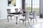 Betty Gray Chrome Upholstered Side Chairs, Set of 4 Online