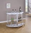 Amarillo White Chrome 2-Tier Bar Unit on Sale