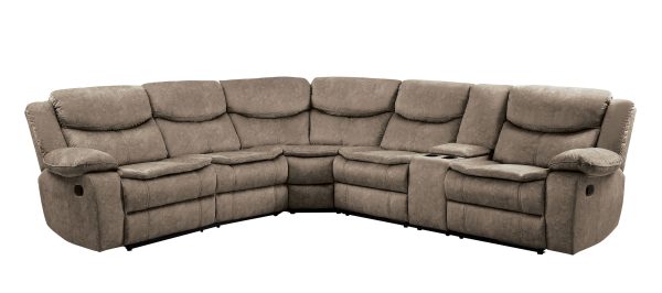 Bastrop Brown Microfiber Reclining Sectional Cheap