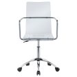 Amaturo Clear Chrome Office Chair with Casters For Discount