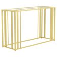 Adri Metal Frame Sofa Table Matte Brass on Sale