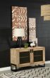 April White Washed Black 2-Door Accent Cabinet Fashion