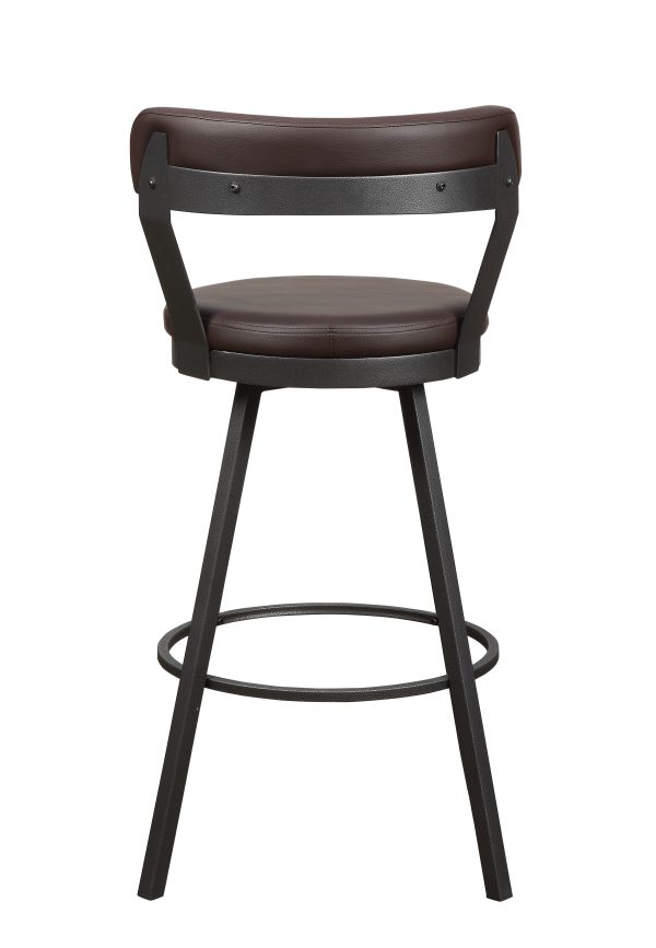 Appert Brown Dark Gray Swivel Pub Height Chair, Set of 2 Cheap