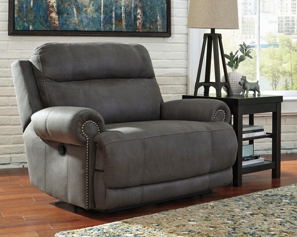 Austere Gray Oversized Recliner For Sale