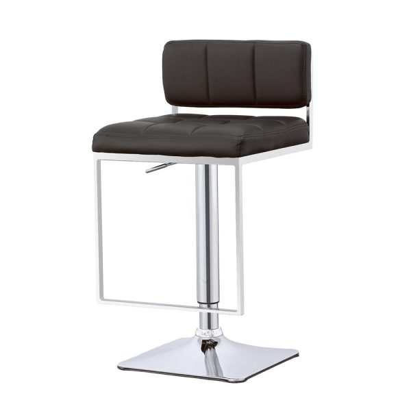 Alameda Chrome Black Adjustable Bar Stool For Cheap