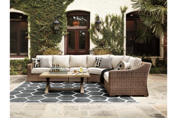 Beachcroft Beige 4-Piece Outdoor Seating Set Online Sale