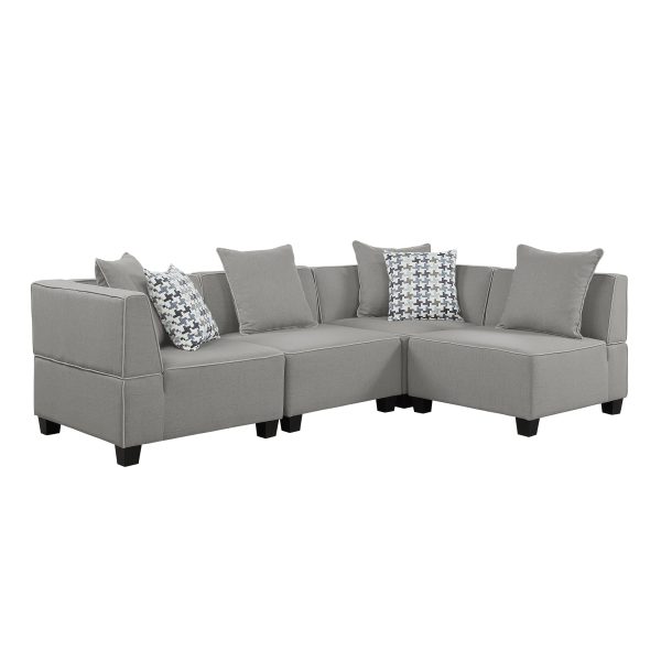 Jayilin Gray 4-Piece Modular Sectional Sale