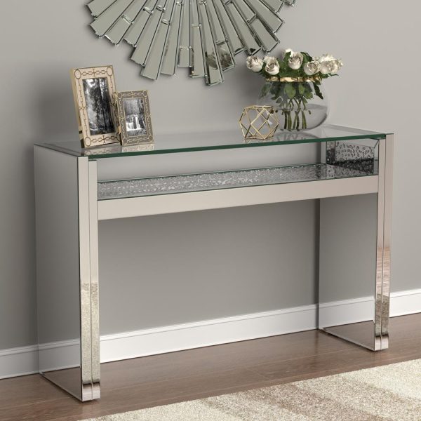 1-Shelf Silver Console Table Supply