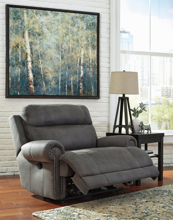 Austere Gray Oversized Recliner For Sale