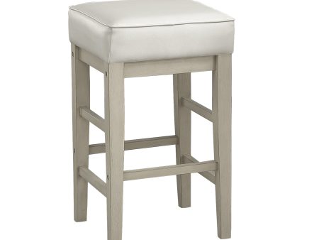 Pittsville White Espresso Counter Height Stool, Set of 2 For Sale