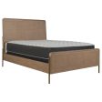 Arini Upholstered Queen Panel Bed Sand Wash Natural Cane Hot on Sale