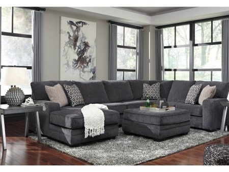 Tracling Slate 3-Piece LAF Chaise Sectional Hot on Sale