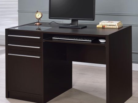 Halston Cappuccino Rectangular Connect-it Office Desk Hot on Sale