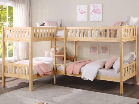 Bartly Pine Corner Bunk Bed For Cheap