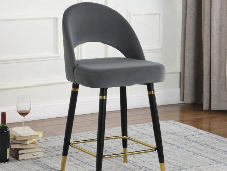 Reyes Gray Arched Back Upholstered Counter Height Stools, Set of 2 Online Hot Sale