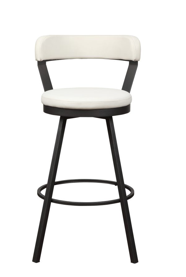 Appert White Dark Gray Swivel Pub Height Chair, Set of 2 For Discount