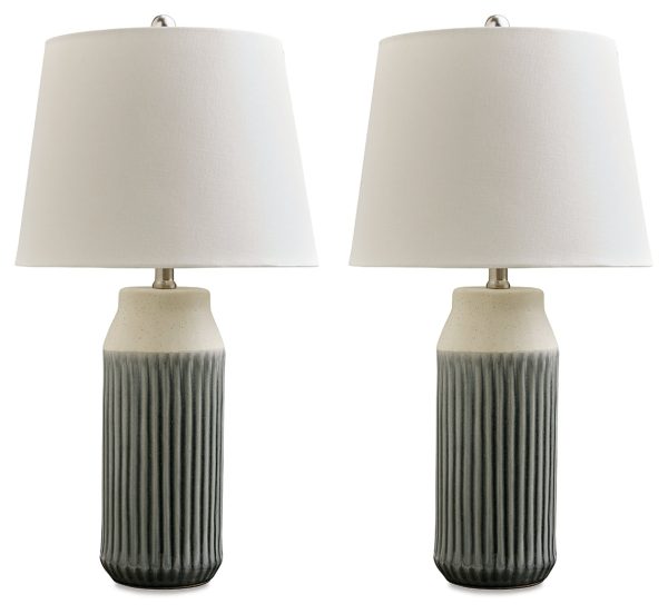 Afener Blue Beige Table Lamp Fashion