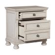 Bethel Wire Brushed White Nightstand Online