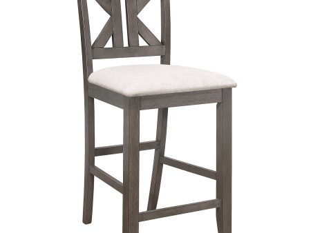 Athens Light Tan Upholstered Seat Counter Height Stools, Set of 2 Cheap