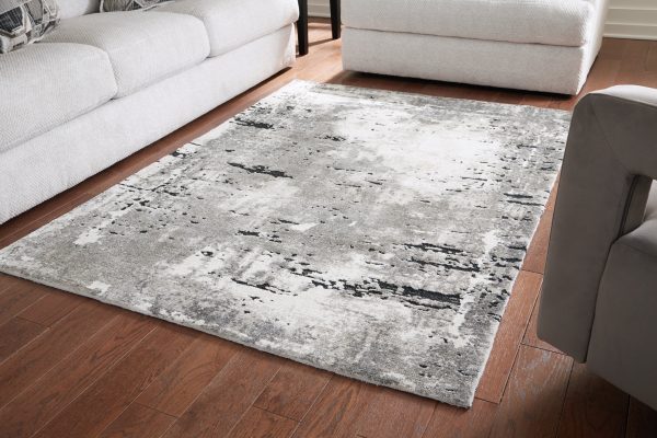 Aworley Gray White Medium Rug For Discount