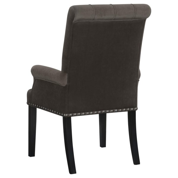 Alana Upholstered Tufted Arm Chair with Nailhead Trim Online