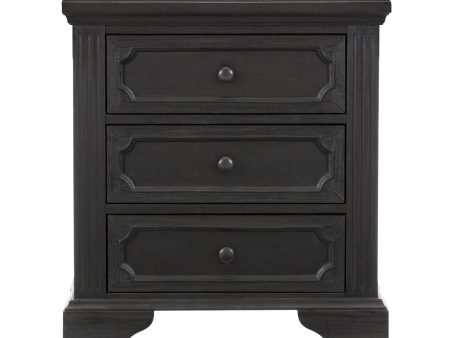 Bolingbrook Wire-Brushed Charcoal Nightstand Cheap