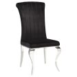 Betty Black Chrome Upholstered Side Chairs, Set of 4 Supply