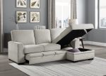 Morelia Beige RAF Storage Sleeper Sofa Chaise For Sale