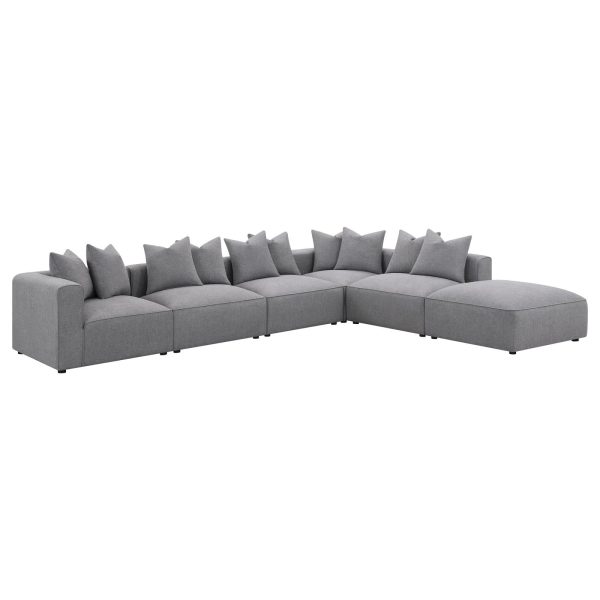 Jennifer 6-Piece Tight Seat Modular Sectional Gray Online