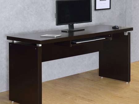 Skylar Cappuccino Computer Desk with Keyboard Drawer Cheap