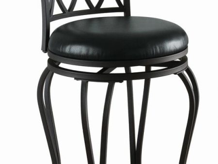 Adamsville Black Upholstered Swivel Counter Height Stool Sale