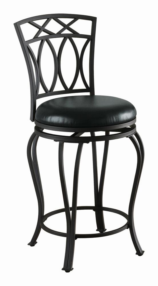 Adamsville Black Upholstered Swivel Counter Height Stool Sale